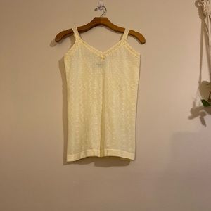 Express Vintage Lace Pastel Yellow Cami